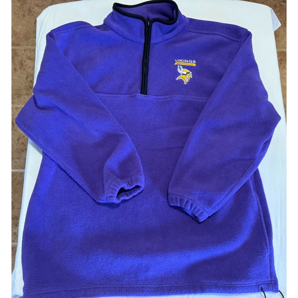 Minnesota Vikings NFL Fleece Pullover - Purple - Size XL - 100% Polyester